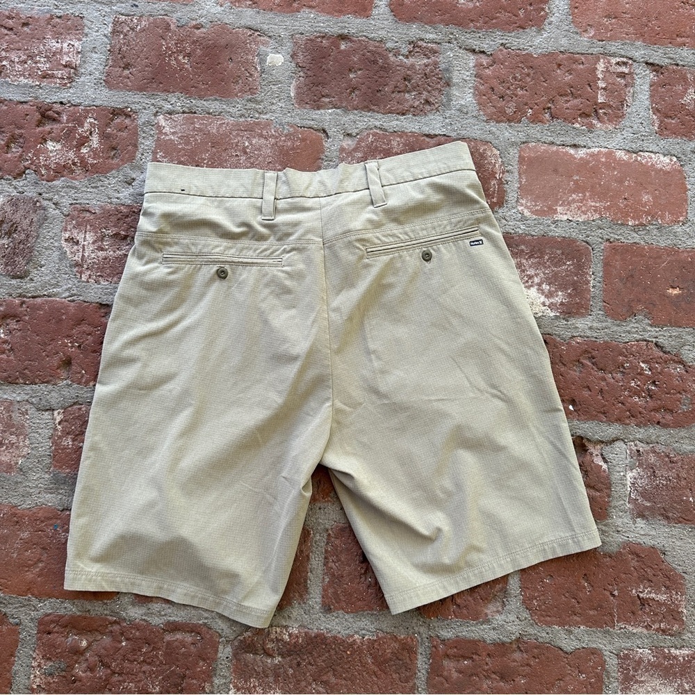 Hurley khaki cream men's shorts size 30 lightweight zip fly with pockets - Picture 8 of 16